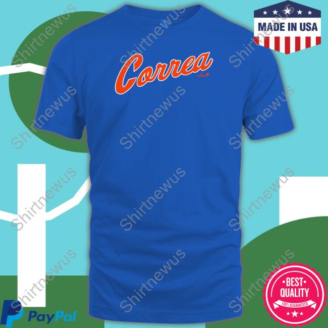 Breakingt Carlos Correa New York Script Tee Shirt