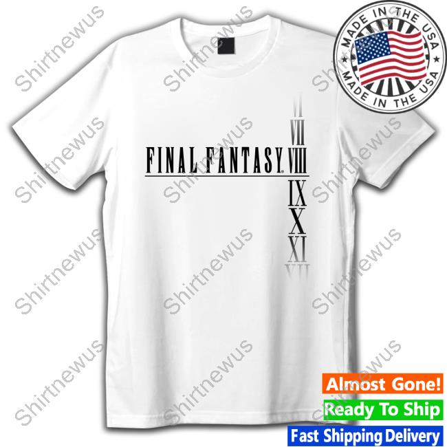 Official Final Fantasy VIII VI VII IX X XI XII Shirts