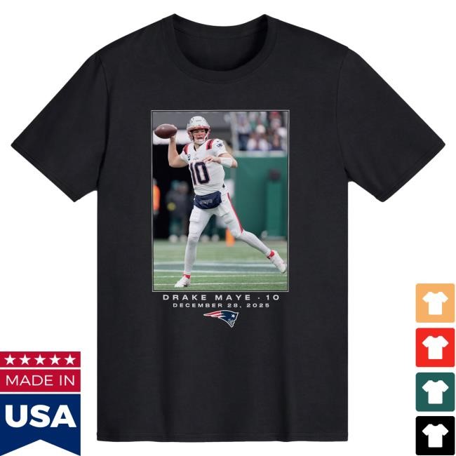 Drake Maye NFL Football NFL New England Patriots Graphic T-Shirt Playoff Chase NFL Football NFL New England Patriots Drake Maye Graphic