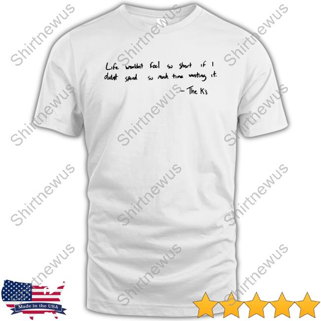The K's Store Shop Merch Handwritten Lyric Stacked White Shirt