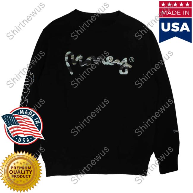 Official Money Clothing Woodland Camo Fill Hoody Black