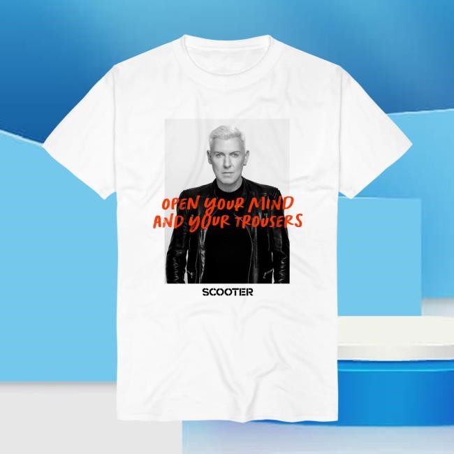 Scooter Open Your Mind and Your Trousers Photo Tee Shirt Scooter Merch