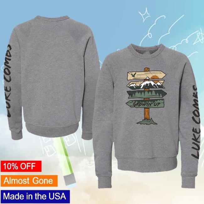Official Luke Combs Merch Shop Growin' Up Pullover Sweatshirt