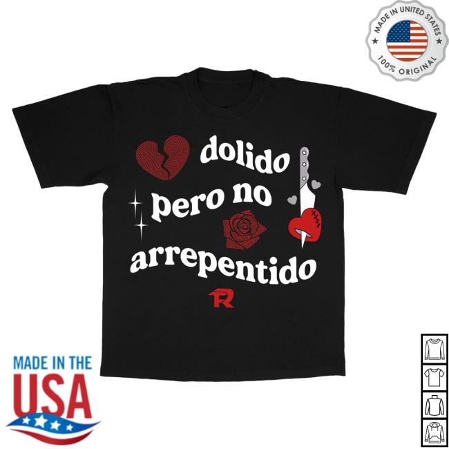 Official Fuerza Regida Merch Store Fuerza Regida Dolido Pero No Arrepentido - Black S/S Attractive Shirt
