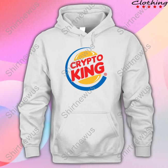 Official Coin Bureau Merch Crypto King White Hoodie
