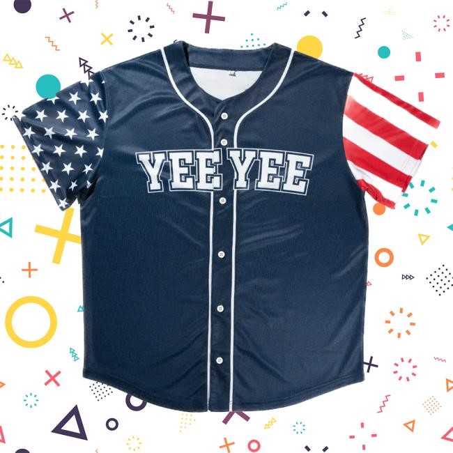 Official Yee Yee Apparel Store Blue Baseball Jersey T-Shirt