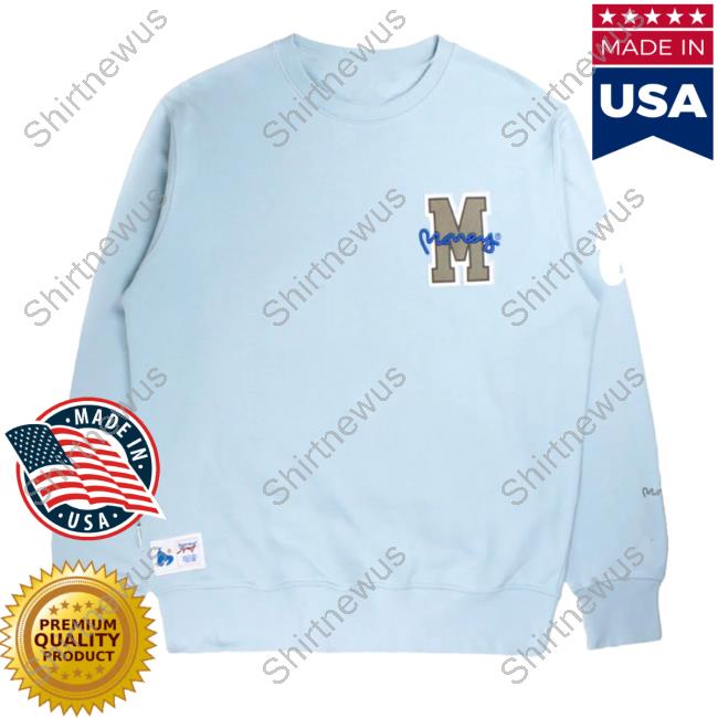 Official Money Clothing Big M Crew Crew neck Sweatshirt Light Blue
