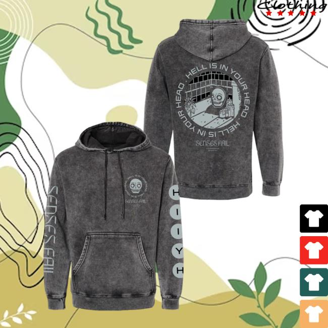 Official Water Mineral Wash Hell Is In Your Head Tour Pullover Hoodie