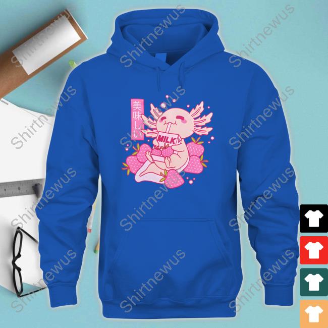 Official Hottopic Axolotl Strawberry Milk T-Shirt