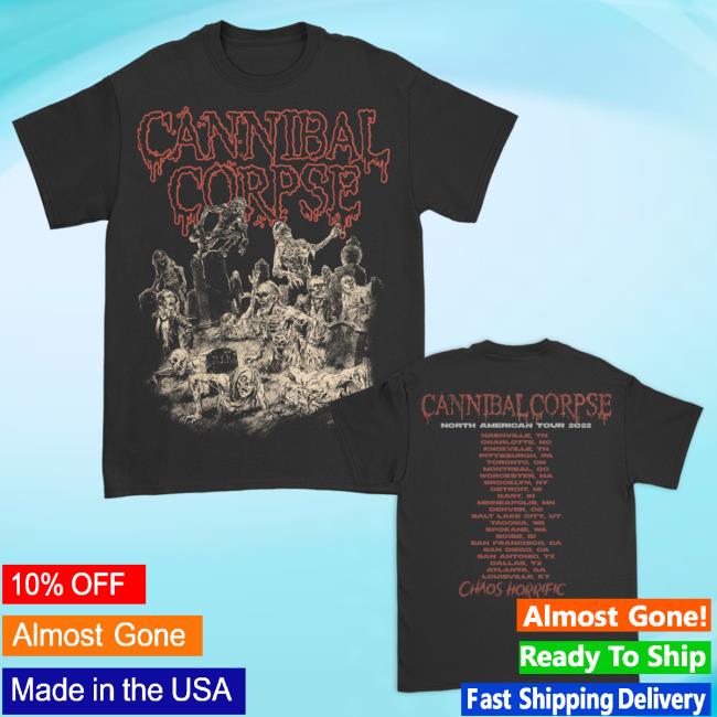 Official Kings Road Merch Store Cannibal Corpse Graveyard Fall 2023 Tour Tshirt (Black) Kings Road Shop CannibalCorpse