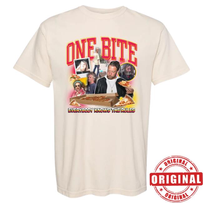 Official Barstool Sports Merch Store One Bite One Bite Pics T-Shirt BarstoolSports Apparel Clothing Shop