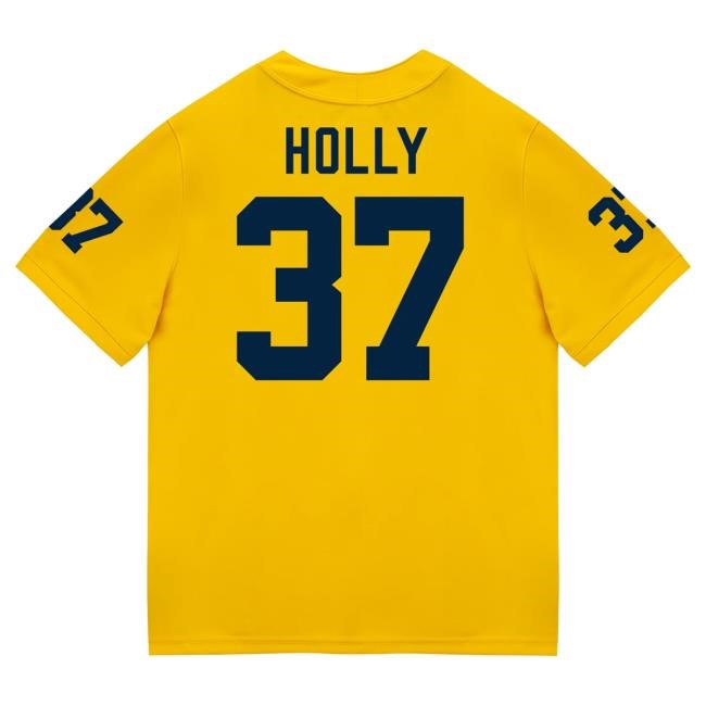 The M Den Michigan Wolverines #37 Julius Holly Student Athlete Maize Football Jersey Hot Shirt