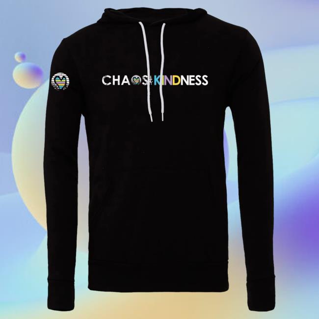 Official Chaos And Kindness Store Chaos & Kindness Logo Pull Over Hoodie Black