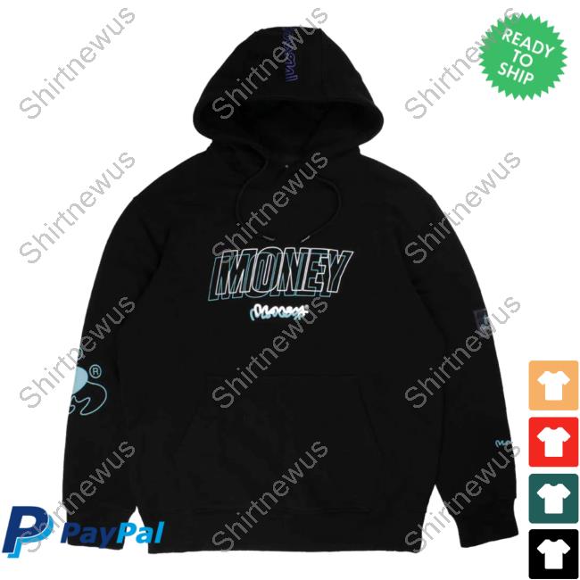 Official Money Clothing Woodland Camo Fill Hoodies Black