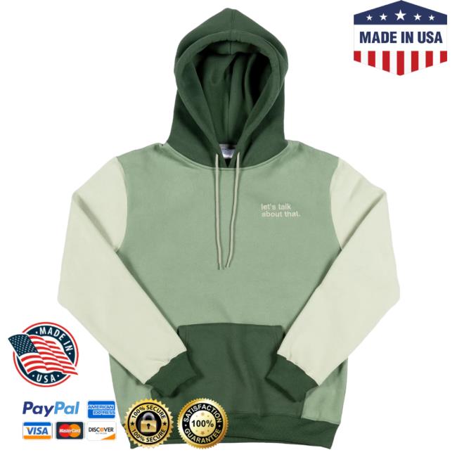 Mythical Merch Shop Let's Talk About That Colorblock Sleeve Hoodie