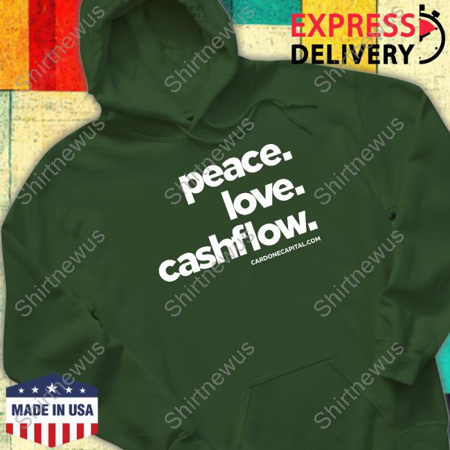 Peace Love Cashflow T Shirt Black