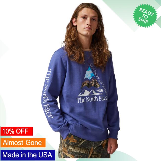 Official Urban Outfitters Apparel Clothing The North Face Places We Love Crew neck Sweatshirt Dark Blue UrbanOutfitters Store Shop