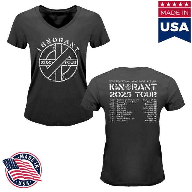 Official Steve Ignorant 2025 Tour Stencil Hot Shirt