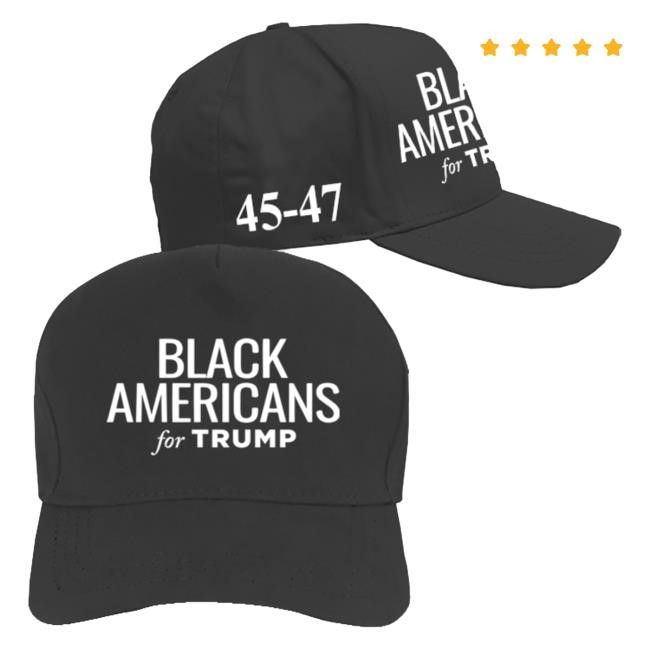 Official Donald Trump Merch Store Donald Trump Black Americans For Trump Black Structured Adjustable Hat Donald Trump Apparel Clothing Shop DonaldTrump