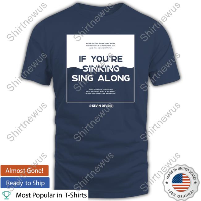 Official Down Right Shop Store Kevin Devine - Sinking Crewneck Sweatshirt