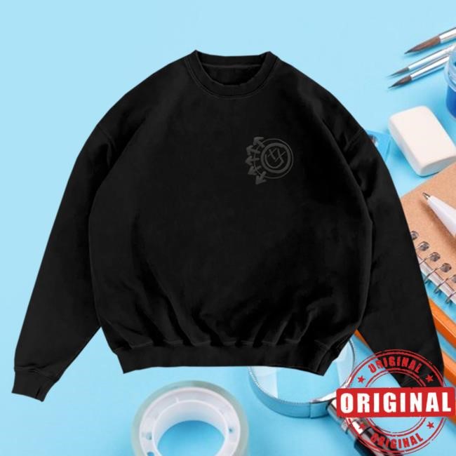 Blink 182 Merch Blink-182 Logo Black Popover Sweatshirt