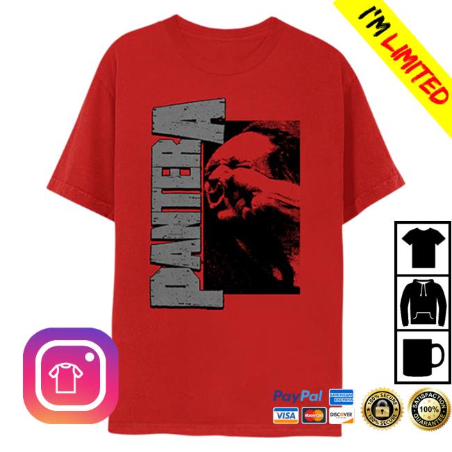 Official Pantera Merch Store Shop Pantera Vulgar World Tour 2023 Red Shirts