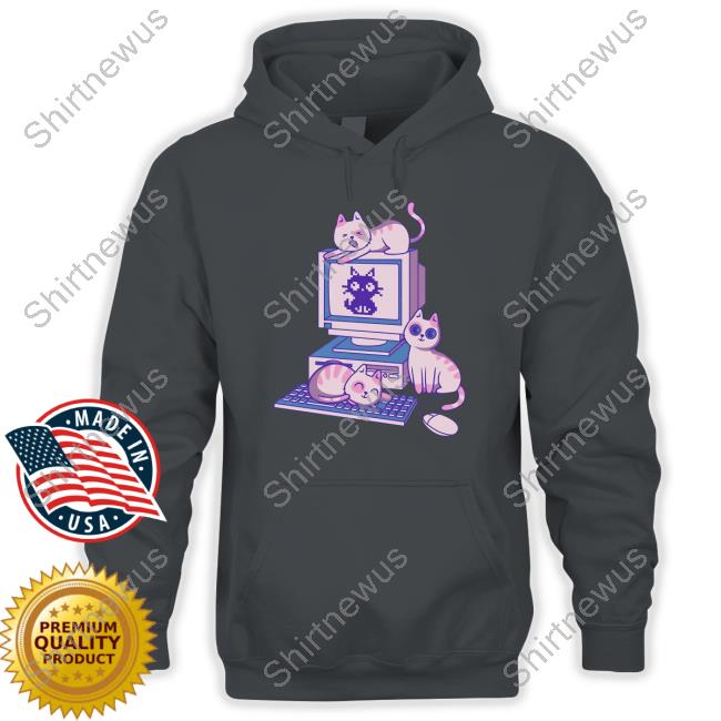 Weird Lil Guys Merch Computer Cat Crewneck Sweatshirt Weirdlilguys