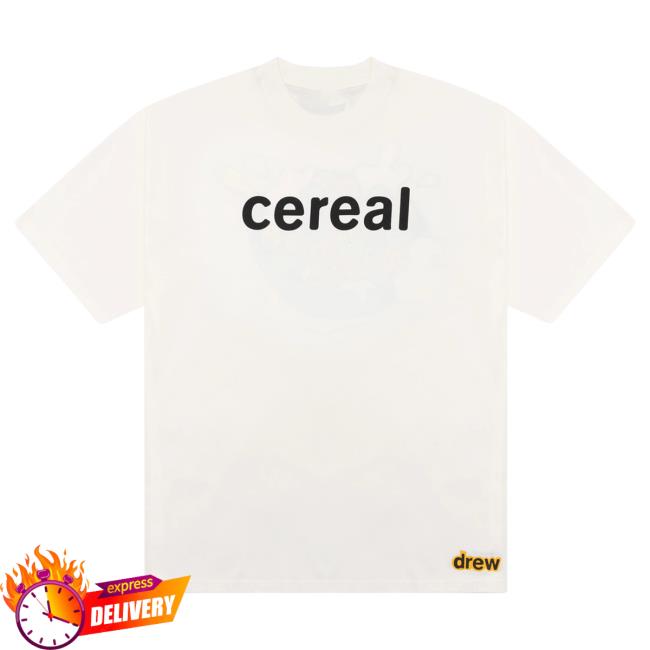 Official Drew House Merch Store Shop Mmmmm, Cereal Ss Shirt Off WhiteDrewHouse Apparel Clothing