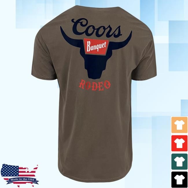Official Coors Banquet Full Back Print Rodeo Tee