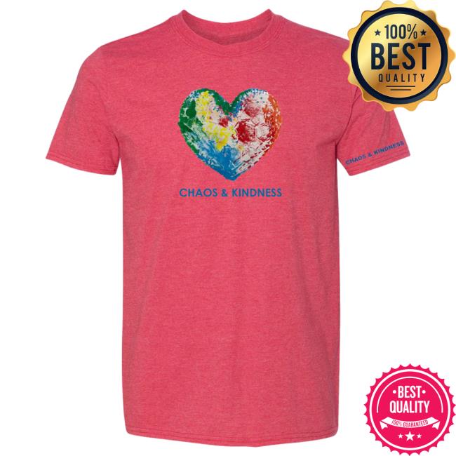 Official Chaos And Kindness Store Abstract Heart Tshirt
