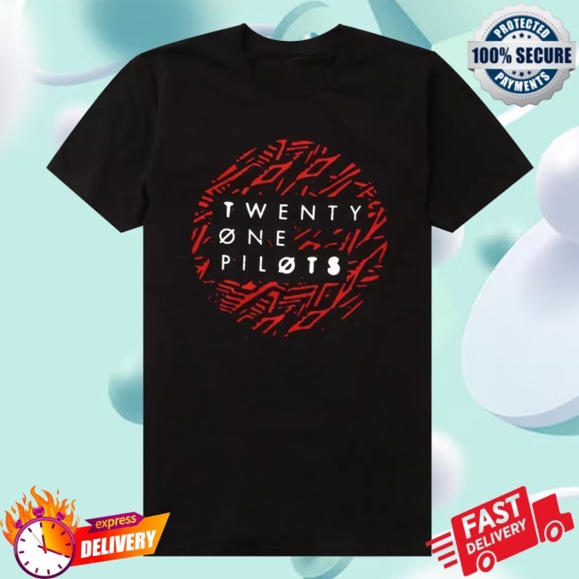 Official Twenty One Pilots Red Circle Tee Shirt - Twenty One Pilots