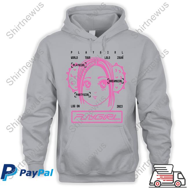 Playgirl Merch World Tour Lolo Zouaï Log On 2023 Playgirl Anime Tee