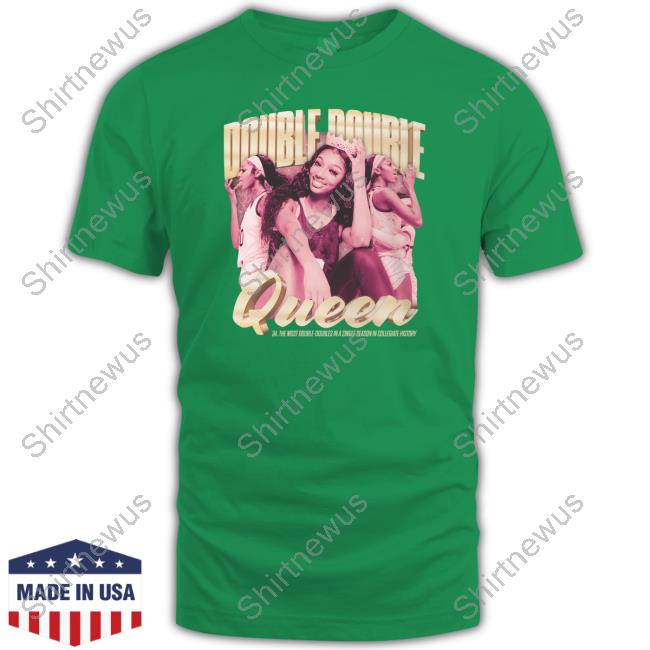 Angel Reese Merch Angel Reese Double-Double Queen Crewneck Sweatshirt