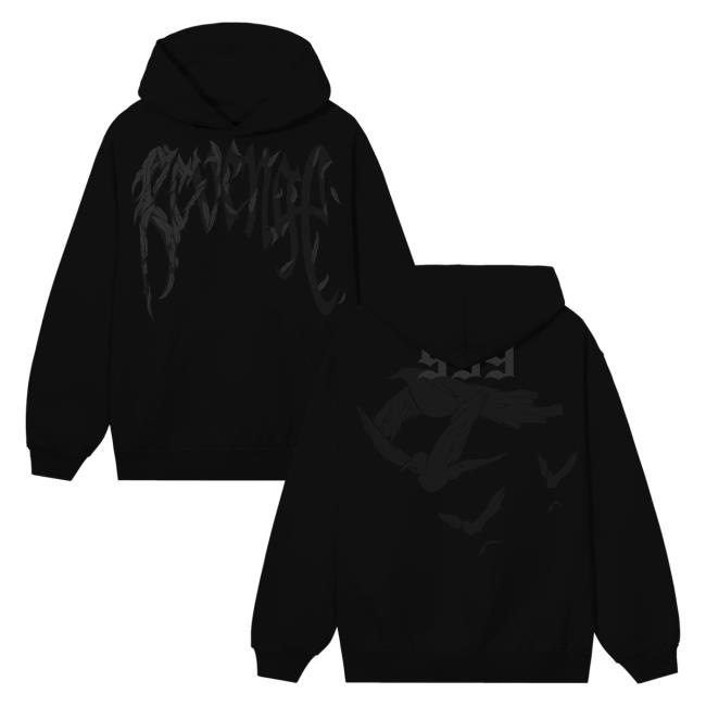Official 999 Club Juice Wrld Merch Store Revenge Dove 999 Tee Black/Black 999Club Clothing JuiceWrld