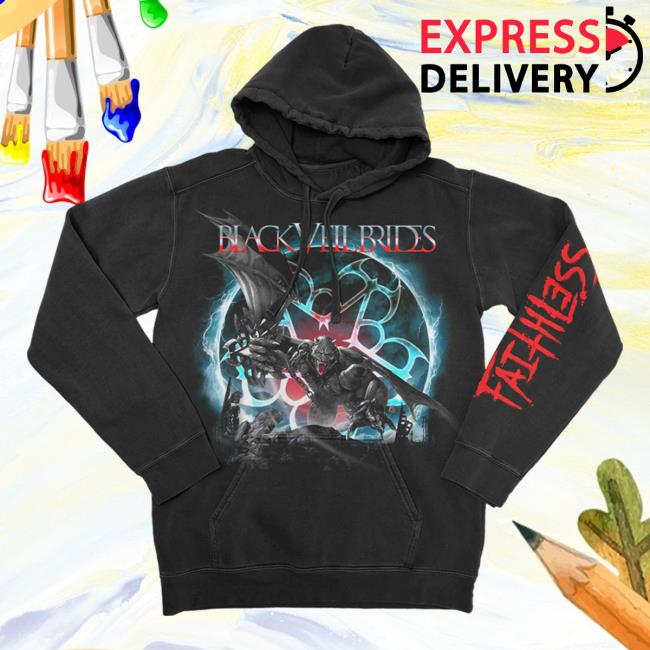 Official Black Veil Brides Merch Store Black Veil Brides Faithless Popover Hoodie Black Veil Brides Clothing Shop