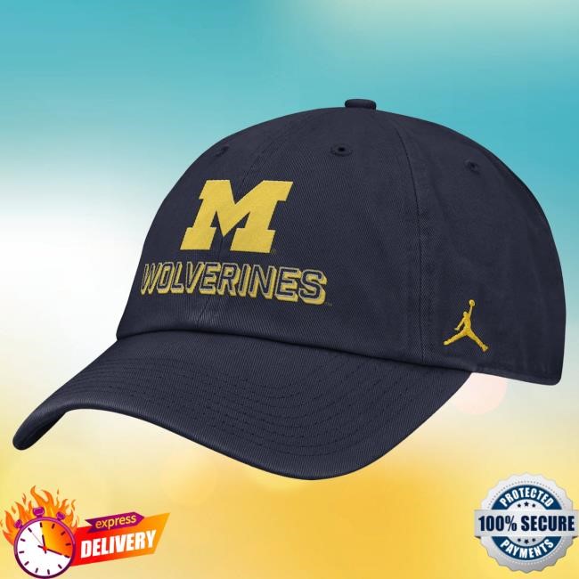Michigan Wolverines Nike Jordan Navy Unstructured Adjustable Club Hat The M Den Official Shop