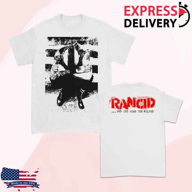 Official Rancid Apparel Store And Out Come The Wolves Boxed Shirt (White) – Rancid Store US
