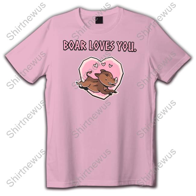 Official Valheim Merch Boar Loves You Tee Shirt