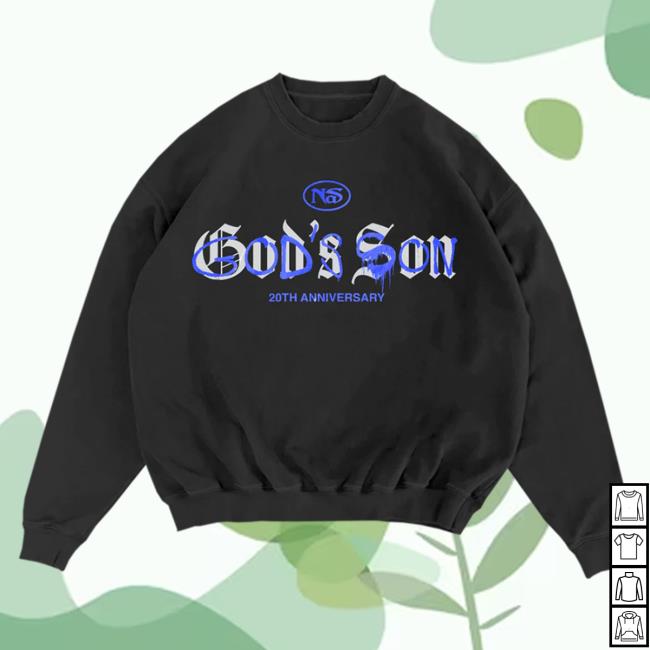 Official Nasir Jones Shop Nas Merch 20Th Anniversary Of God’s Son Crew neck Nasirjones