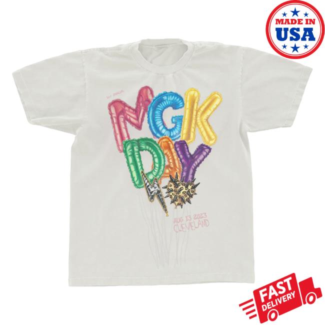Official Mgk Merch Store Machine Gun Kelly MGK Day Balloon New Shirt Mgk Apparel Clothing Shop