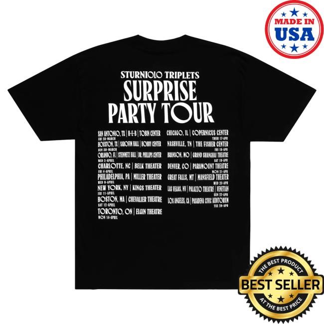 Sturniolo Surprise Party Tour T Shirt Let's Trip Merch