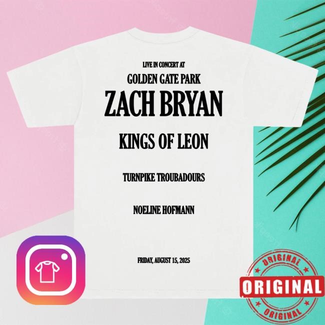 Official Zach Bryan Merch Store Shop Golden Gate Park Bridge Top Shirt