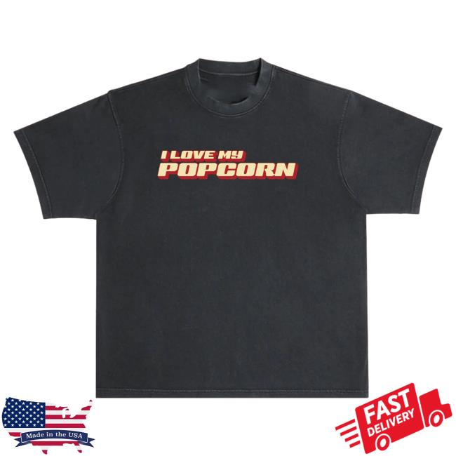 Official Super Yaki Shop Super Yaki Love My Popcorn Heavyweight Popover Shirt