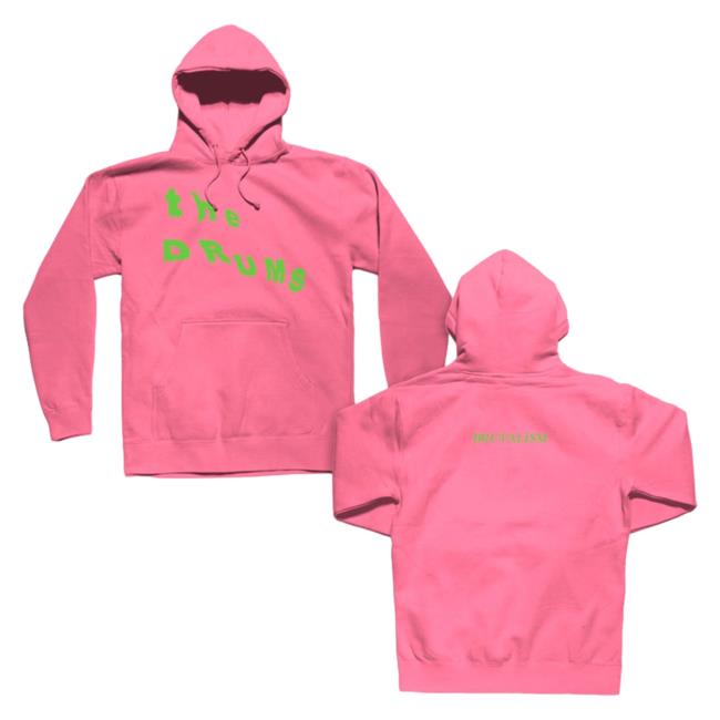 Official Kings Road Merch Store The Drums Slant Neon Green Logo Sweaters (Pink)