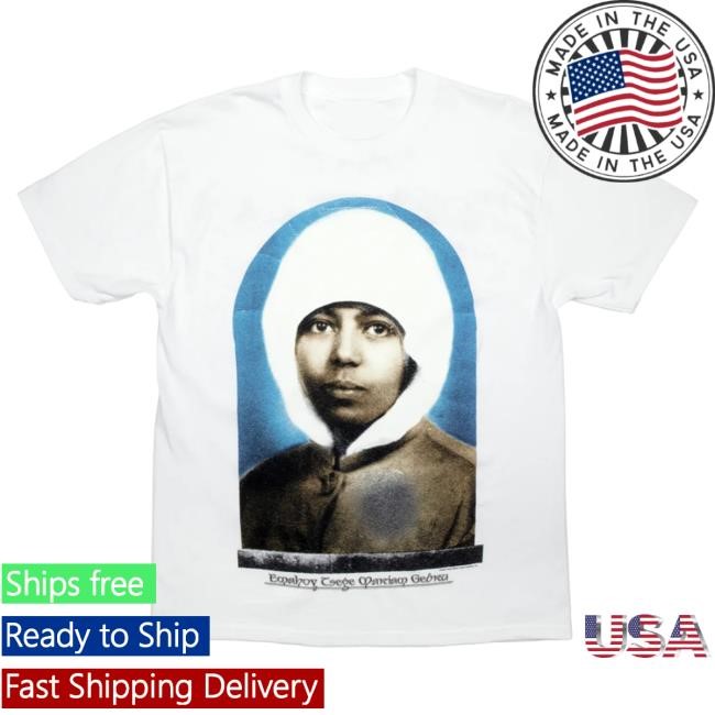 Official Online Ceramics Emahoy Tsege Mariam Gebru "I Am a Wandering Star" White Tee