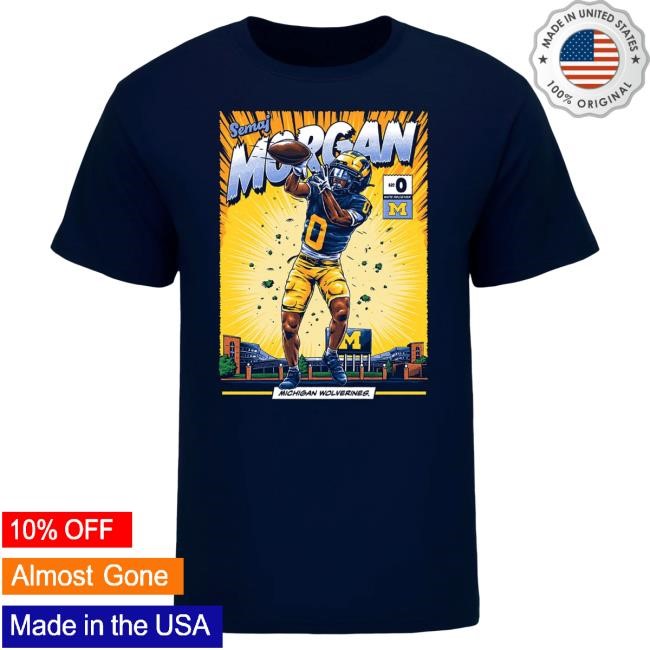 The M Den Michigan Wolverines #0 Semaj Morgan Student Athlete Comic Tees