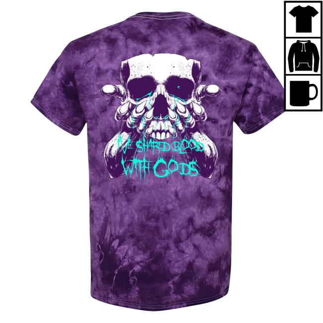 Official Any Means Necessary Clothing Tie Dye Chalice Ive Shared Blood With Gods T-Shirt Purple Crystal Tie-Dye