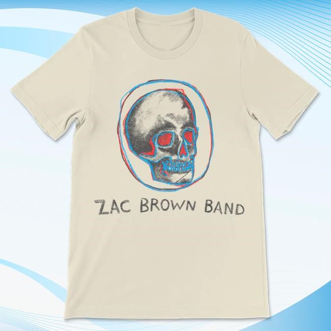 Official Zac Brown Merch Store Red and Blue Skull Shirts