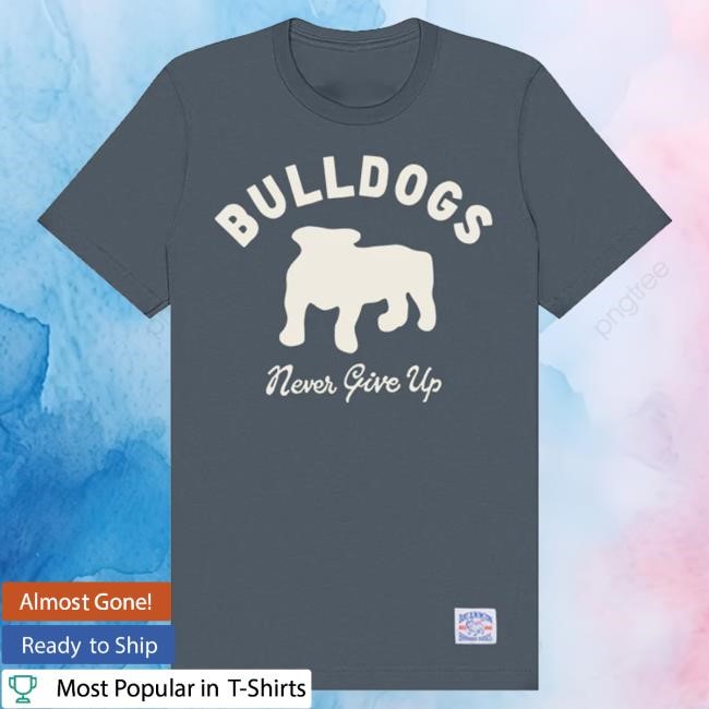 Duke & Winston Bulldogs Never Give Up Sweatshirt in Heather Ash Casual Style