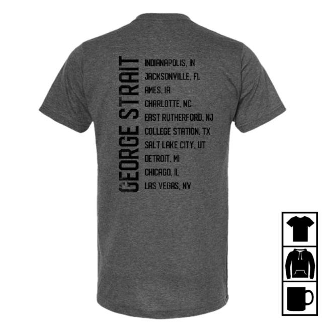 George Strait Merch | George Strait 2024 Heather Denim Silhouette Retro Shirt - Richards and Southern Clothing Shop